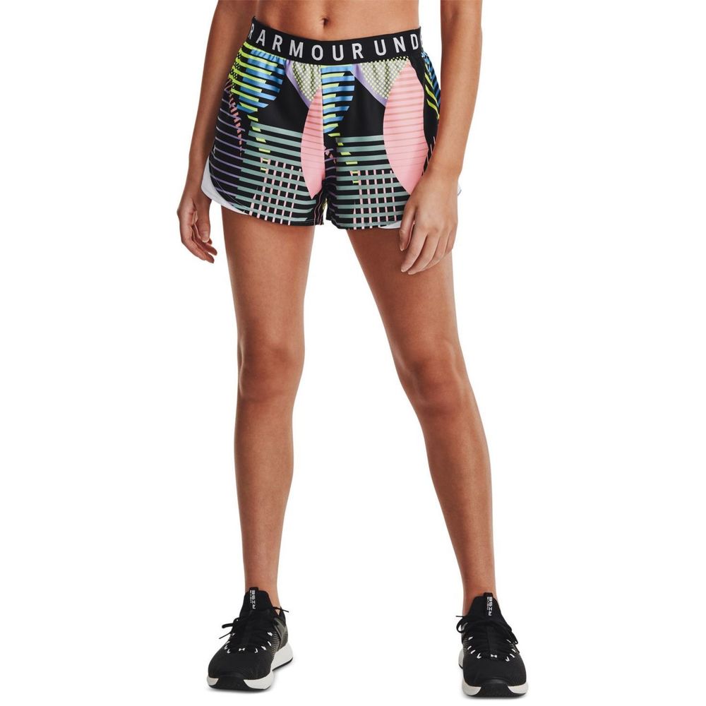 Under Armour Womens Activewear Play Geo Print Shorts,Large